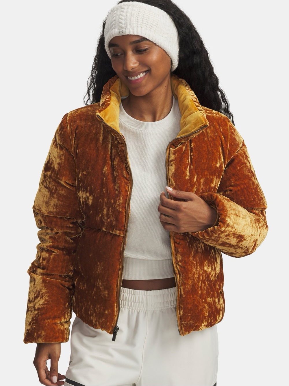 Under Armour Limitless 700 fill Down Velvet puffer jacket